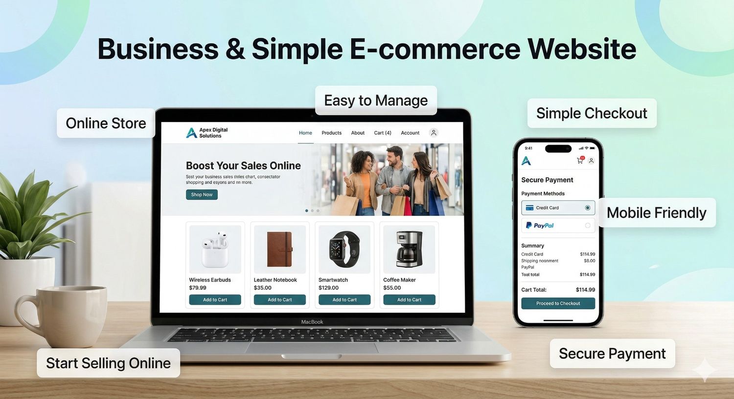Business Website & Simple E-commerce