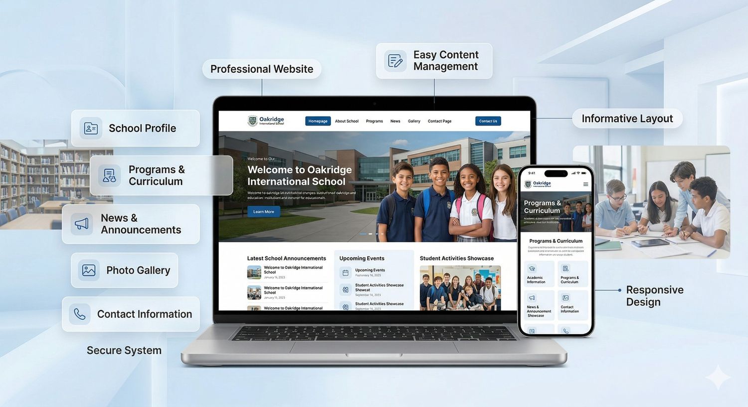 School & Educational Institution Profile Website