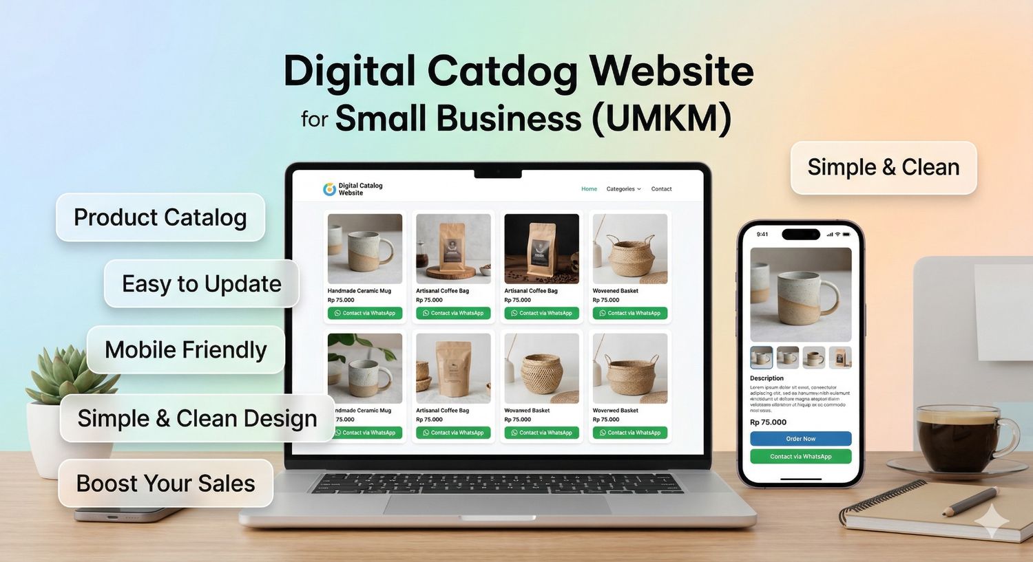 Digital Product Catalog Website for SMEs